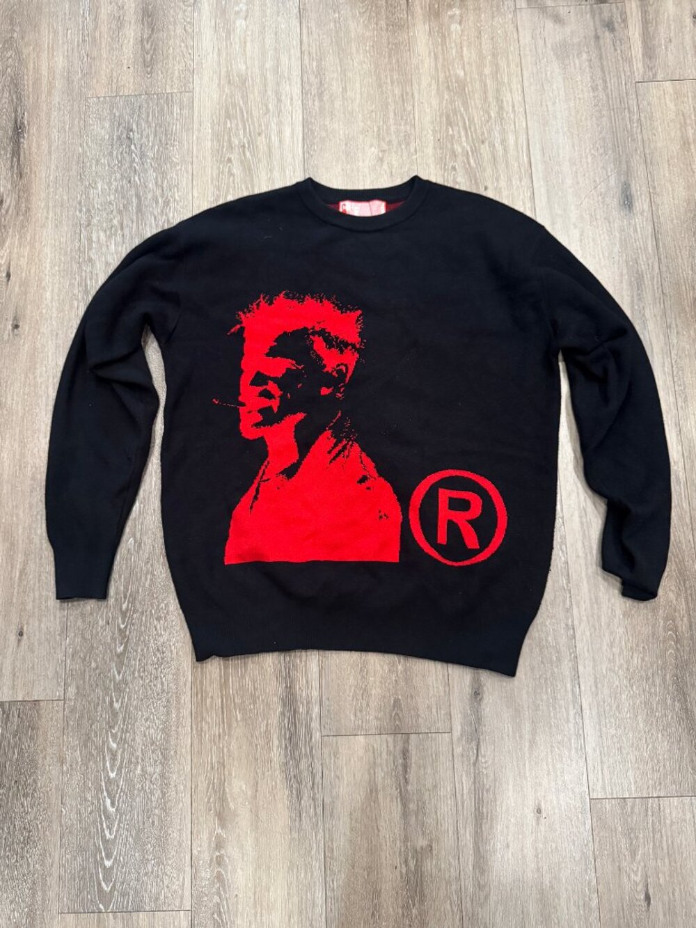Joy Divizn VIZN FLIM Brad Pitt Tyler Durden Fight Club Knit Sweater - Size XL